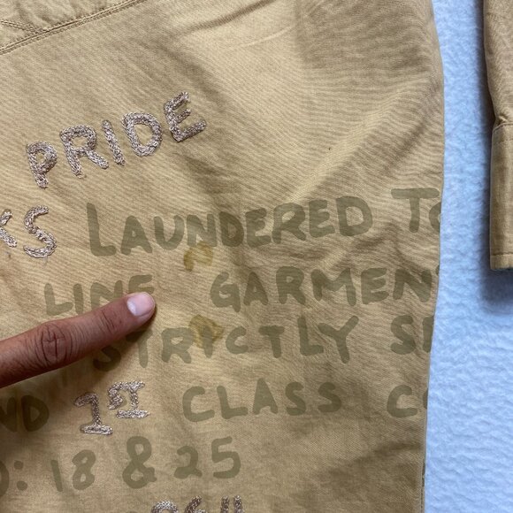 VINTAGE Akademiks Shirt Mens 3XL Tan All Over Print Hip Hop Rap Y2K - Picture 10 of 16